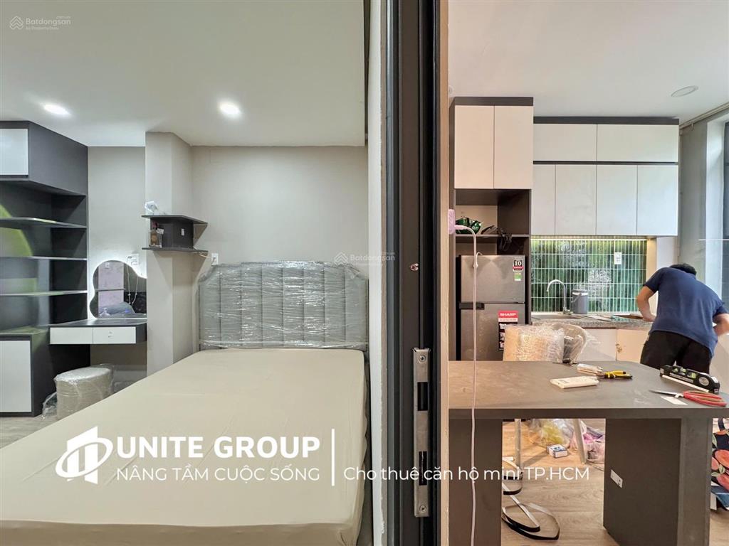 Cho thuê căn hộ 1pn 1pk 40m2 quận 3 gần ga sài gòn, đh bách khoa full nội thất, thang máy