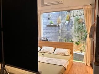 Cho thuê studio sân vườn quận 1 gần chợ bến thành, bùi viện full nội thất phong cách homestay