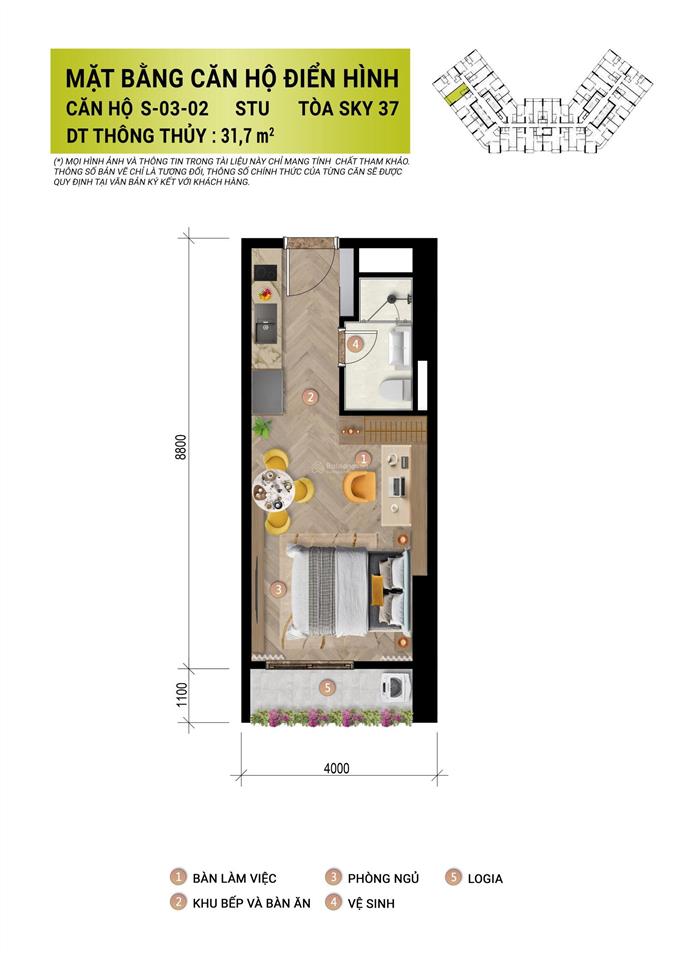 Tuyệt tác! 1 căn studio 32m2*tầng cao, view quảng trường. nhận đặt chỗ, hoàn tiền 100%