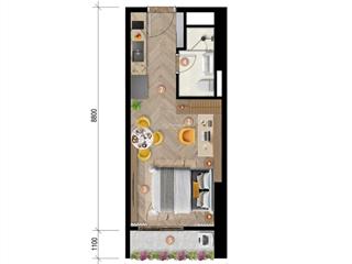 Tuyệt tác! 1 căn studio 32m2*tầng cao, view quảng trường. nhận đặt chỗ, hoàn tiền 100%