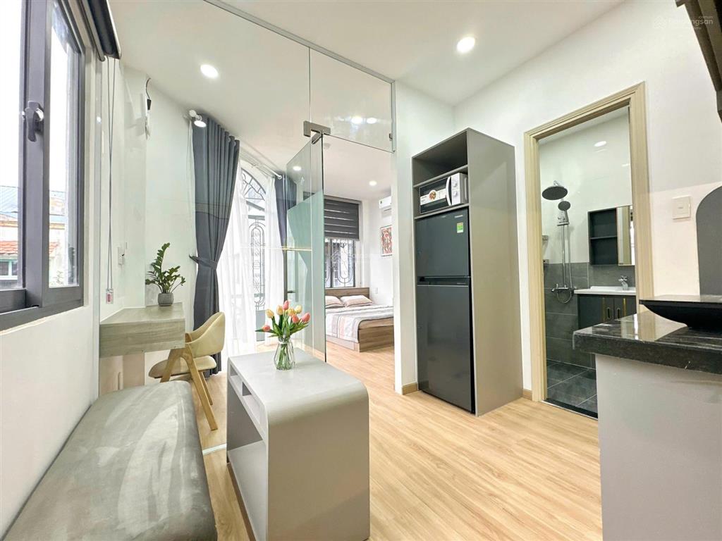 Mới 100%  căn hộ 1pn  40m², giá 6,4 triệu tại lê văn sỹ  gần bờ kè trường sa, gần chợ