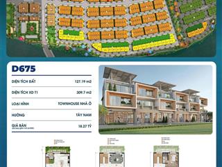 Còn sót lại cặp duy nhất đường d6 rộng 20m giá cdt, gần trục công viên trung tâm, hướng tây nam.