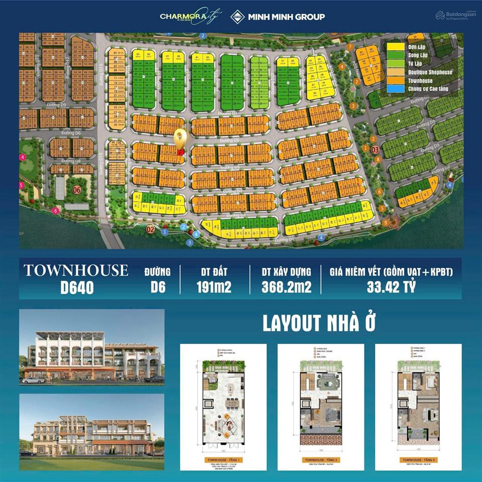 Lô góc 2 mặt tiền đường d640 và những căn suất ngoại giao đẹp nhất siêu ưu đãi tại charmoracity