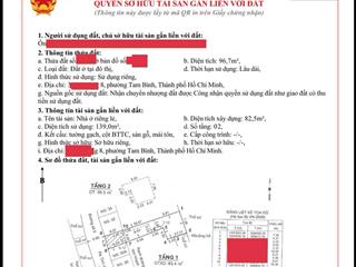 Bán đất mặt tiền đường số 8, phường tam bình, tp hồ chí minh