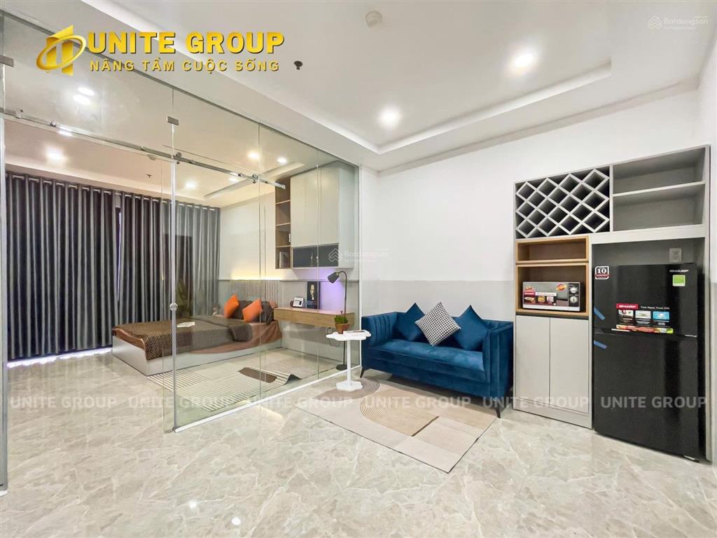 Cho thuê căn hộ 1pn giá rẻ có ban công view đẹp quận 7  gần crescent mall, quận 1, quận 4