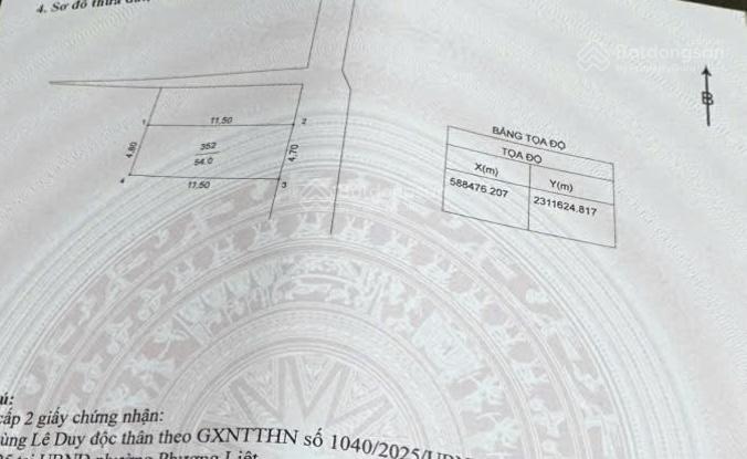 Chính chủ gửi bán mảnh đất 54m, nhị khê, quán gánh, thường tín. diện tích 54m, mặt tiền rộng gần 5