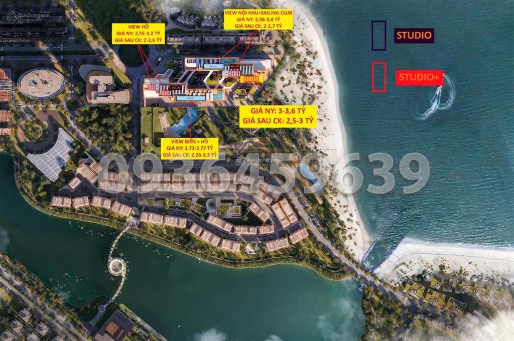Căn cuối cùng view biển thẳng tòa m  studio 30,2m giá 2,33 tỷ | aria bay hạ long