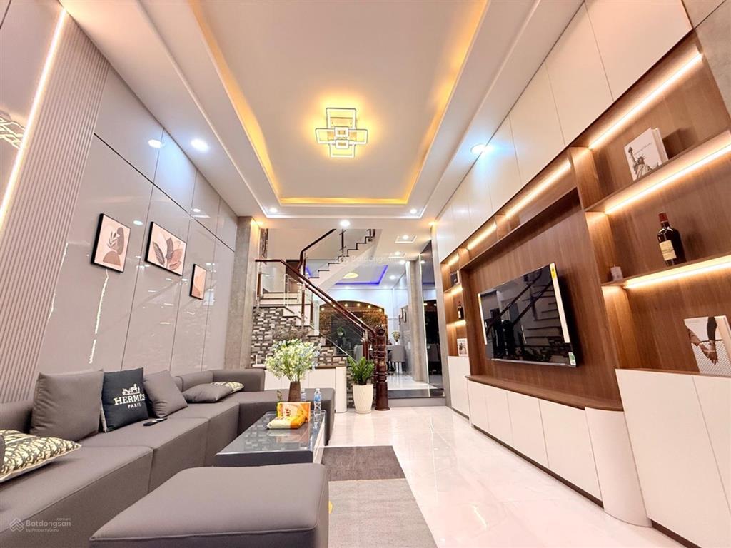 Bán nhà 4 tầng mới đẹp hẻm ô tô thông thạnh xuân quận 12, 60m2, full nội thất, giá chỉ 5,6 tỷ