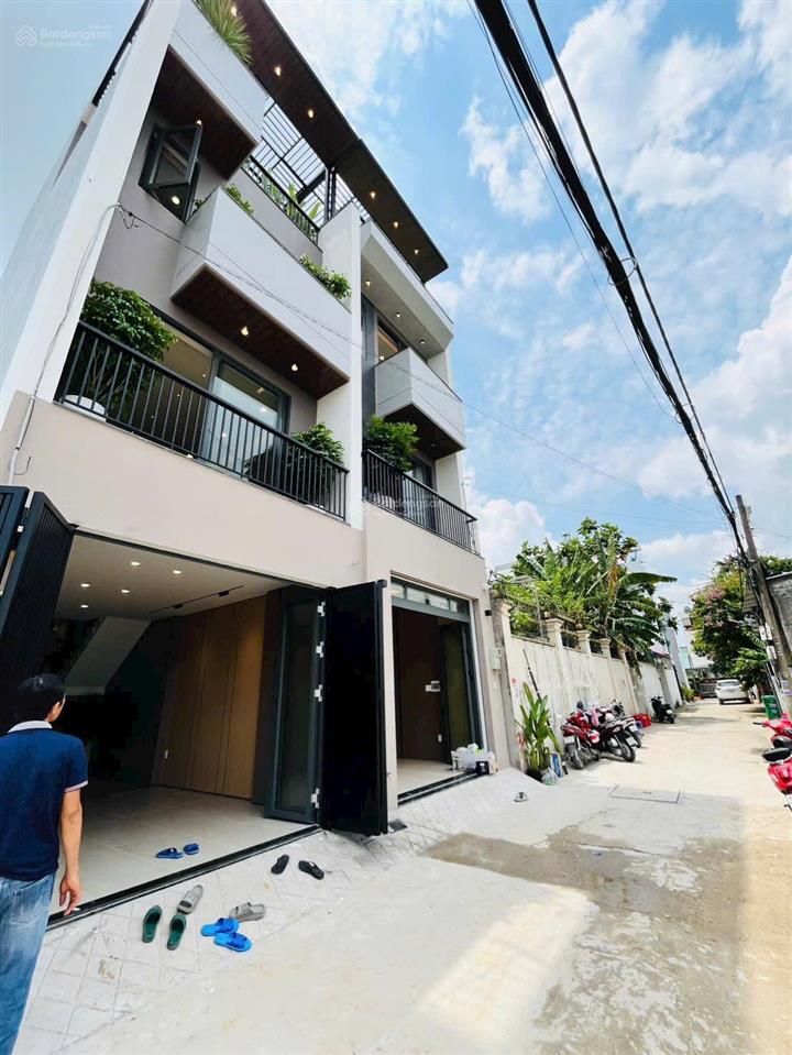 Nhà 4 tầng gara ô tô, đường 7m thạnh lộc  an phú đông, quận 12  gần ngã tư ga, 4pn, giá 5,78 tỷ