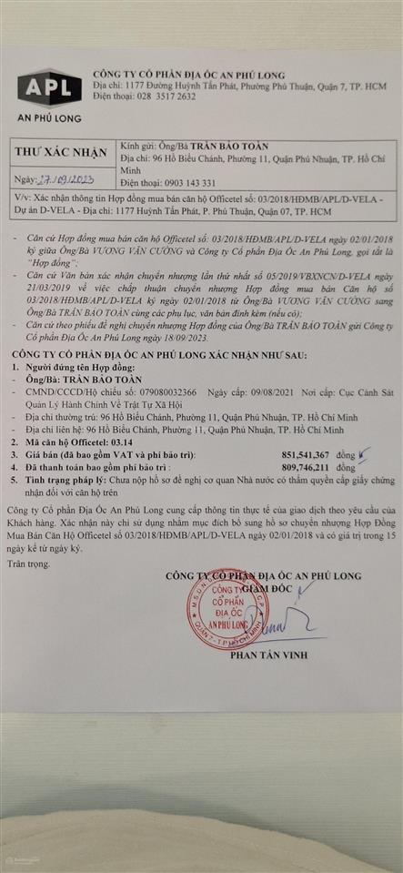 Căn hộ dịch vụ lầu 3 d'vela q7