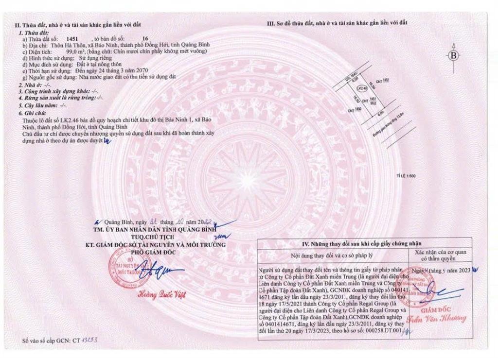 Regal legend đồng hới  bán căn villa 478m2 ngay mặt biển bảo ninh, hỗ trợ vay 70% giá trị