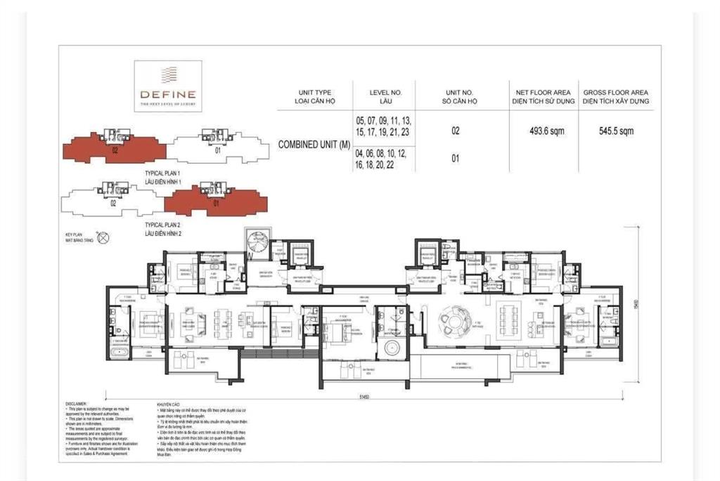 2 sản phẩm đặc biệt cần bán, hai căn liền kề 7 phòng ngủ 545m2 và penthouse diện tích 570m2