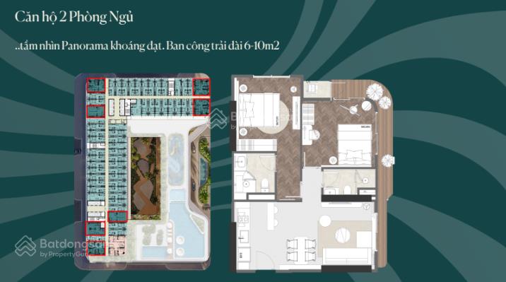 1 căn 2pn full gía 2.3 tỷ, nội thất 5 sao, view biển, sổ đỏ lâu dài, khai thác 30  40tr/thg