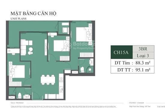 Bán cc 3 phòng ngủ tại lumiere evergreen, 9,2 tỷ, 88,3m2, view đẹp