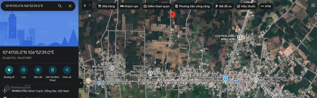 Bán đất tại xã vĩnh thanh, nhơn trạch, đồng nai, 2 triệu / m2, 1462.3m2 có tl