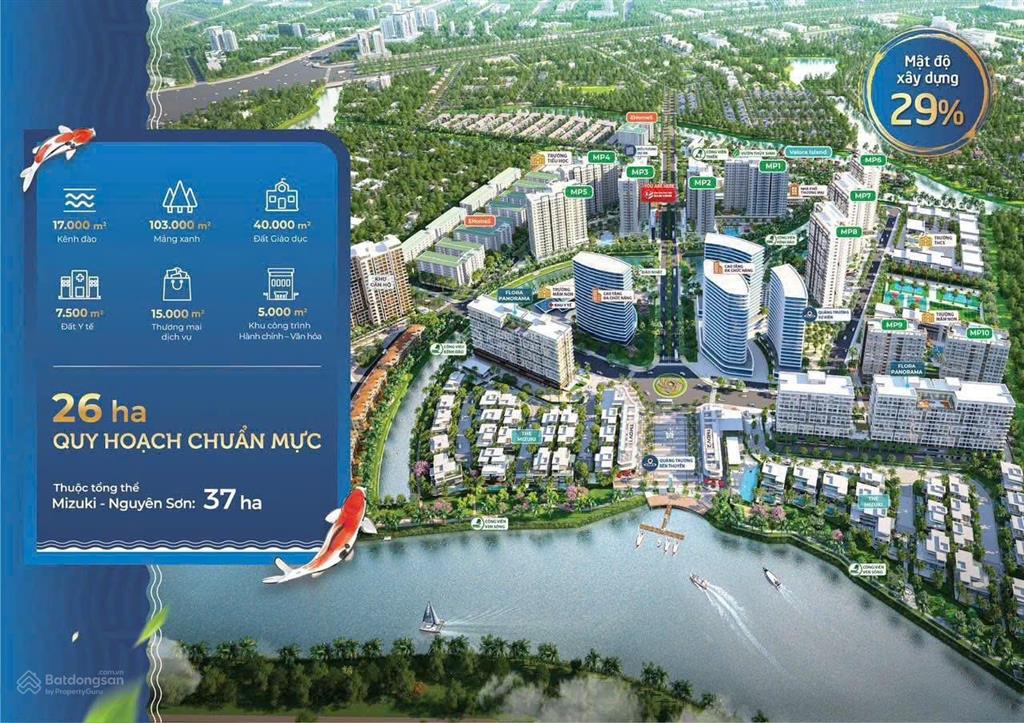 Căn hộ tầng 3 sân vườn đẹp nhất mizuki  mua trực tiếp chủ đầu tư giá chỉ 5.2 tỷ/2pn view sông