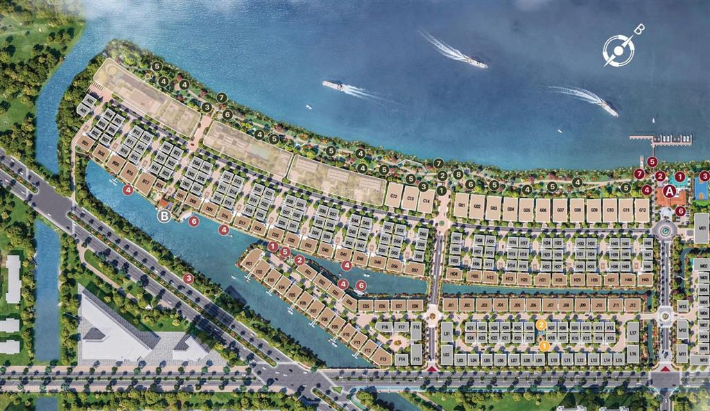 12,9 tỷ biệt thự 4 mặt sân vườn 256m² 1 trệt 2 lầu. khu đô thị nhật waterpoint cách q7 35 phút