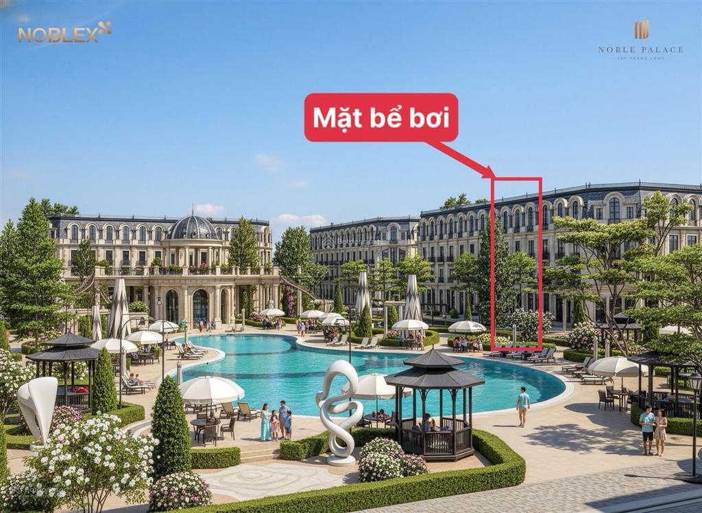 Shophouse 17tỷ 70m2, hướng đông nam, đối diện bể bơi và clubhouse tại noble palace tây thăng long