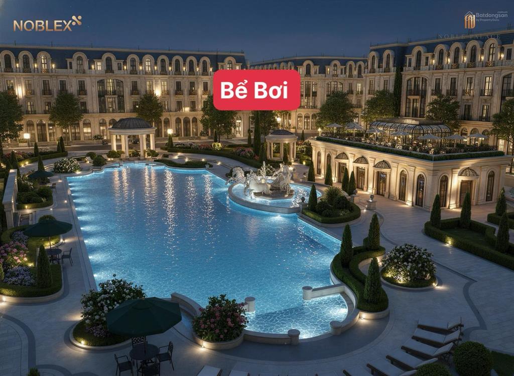 Duy nhất 01 căn góc 77m2  17tỷ bể bơi + club house dưới cửa nhà. trên trục đường lớn noble palace