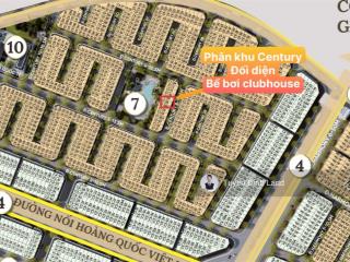 Shophouse phân khu century noble palace tây thăng long 75m2  giá từ 15 tỷ . cạnh bể bơi 2 mặt tiền