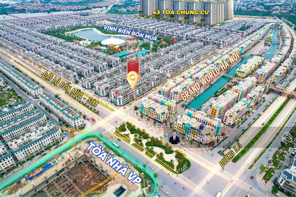 Siêu đắc địa! liền kề vtđ8 ocp3 đường 26m đối diện venice, dt144m2x5tx9m k.doanh đỉnh, vay 6%/năm