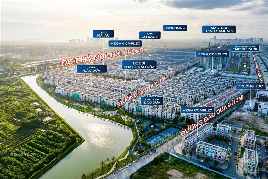 Vị trí cực đẹp! căn góc liền kề đảo dừa ocean park 2, dt 132m2, 5t, mt 30m, áp vc về giá 14,3 tỷ
