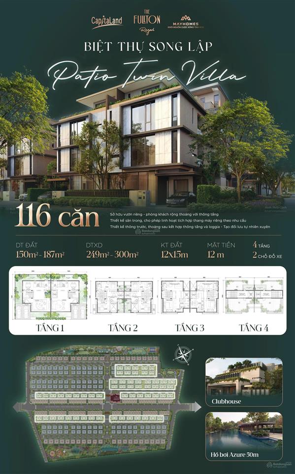 Quà tặng 600 triệu cho khách hàng đặt mua sớm quỹ căn đẹp biệt thự song lập đơn lập nhà phố fullton