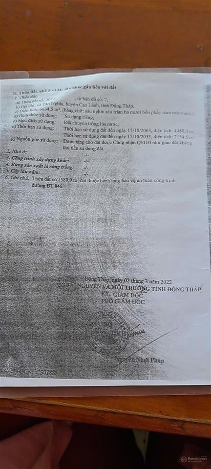 1500m2 chính chủ cao lãnh đồng tháp