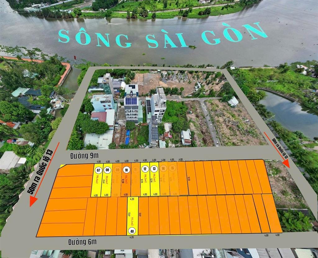 Bán khu nhà phố ven sông  quốc lộ 13