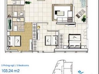 [chủ sở hữu] cho thuê cc 3pn, 2wc, 102m2, giá 63tr(tt) tại sailing tower, bến nghé, q1, hcm