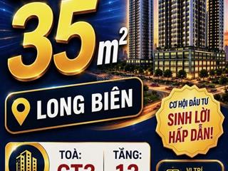 Chính chủ bán căn studio rice city long biên. chỉ 3.x tỷ 35m2, chung cư chất lượng cao