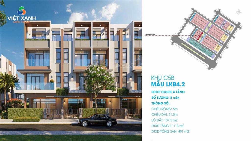 Bán căn nhà phố shophouse c5b liên chiểu  giá chỉ từ 3 tỷ thanh toán trước nhận nhà ngay