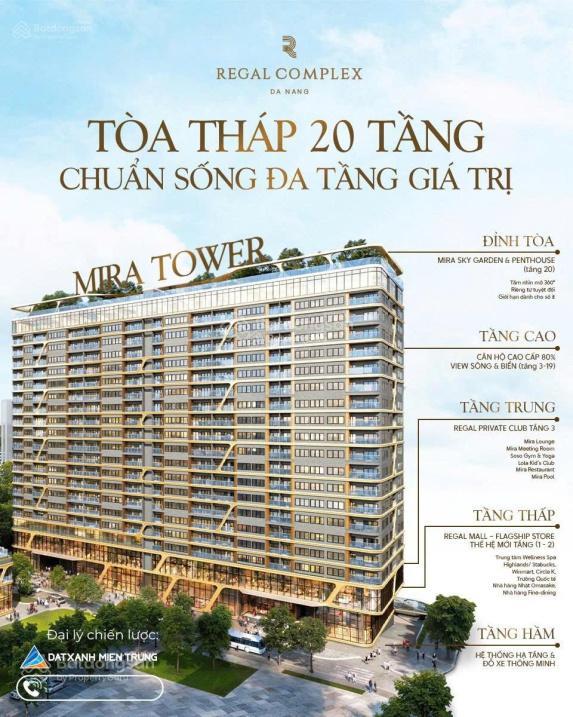 Căn hộ 1pn + regal complex  căn hộ chuẩn 6 sao đà nẵngchiết khấu đến 21% khai cho thuê 20tr/th