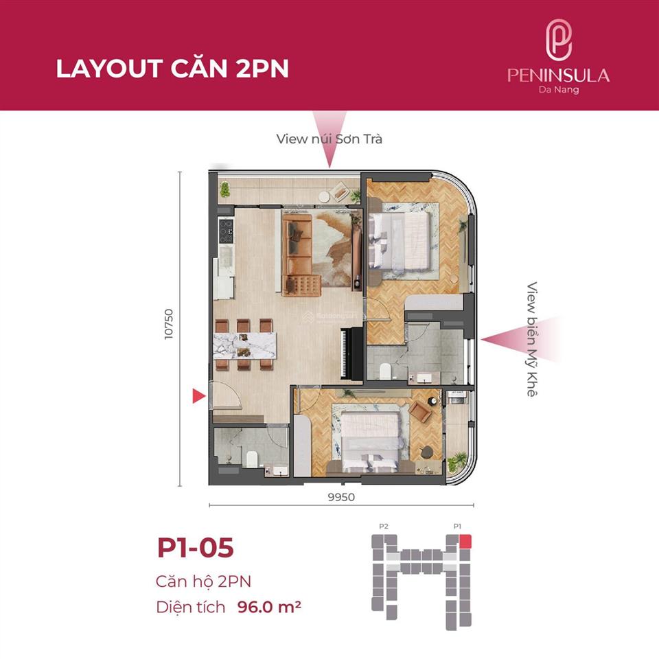 Cđt tung giỏ hàng cuối  căn hộ góc hướng biển view sơn trà & biển mỹ khê đẳng cấp