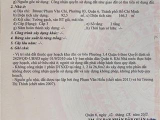 Siêu hot (6x18m) giá 11,9 tỷ bán chính chủ phạm văn chí  quận 6