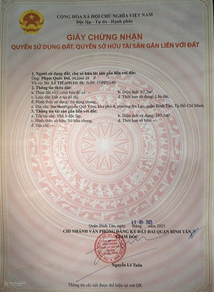 Hxh  68m  chỉ 7.2 t.ỏi nhà mới 4 tầng  nguyễn quý yêm  an lạc bt