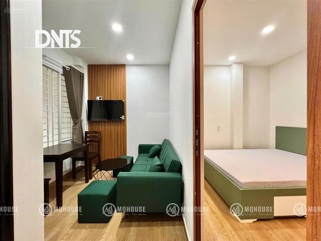 Khai trương ch 1 phòng ngủ mới xây  bancol  thang máy  full nt  gần cầu kiểu