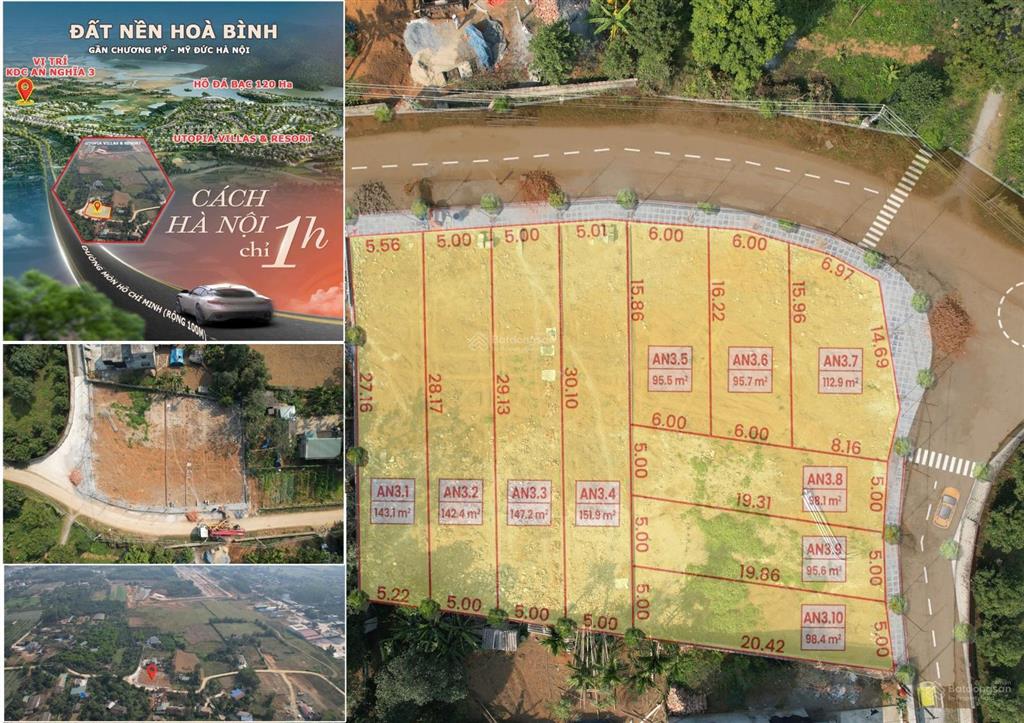 Nóng chủ cần bán đất giá 155m2 giá 8 triệu /1m2 full thổ cư ở lạc thuỷ hoà bình có thể sửa giá