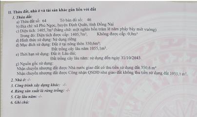 Bán đất trung tâm định quán, đồng nai
