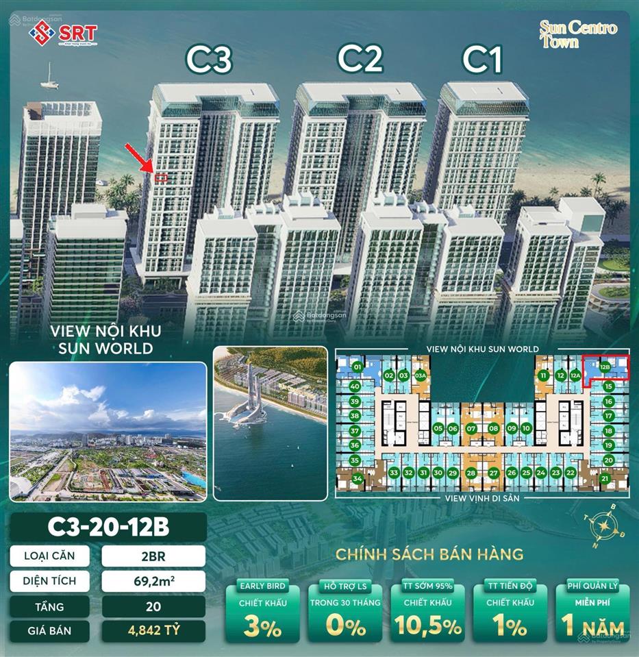 Duy nhất căn studio view biển giá 1,2 tỷ nhận nhà| em nam tự tin vận hành khai thác, 5 năm hoàn vốn