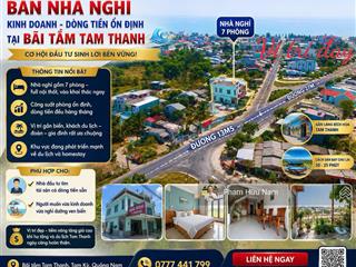 Bán nhà nghỉ kinh doanh  dòng tiền ổn định tại bãi tắm tam thanh