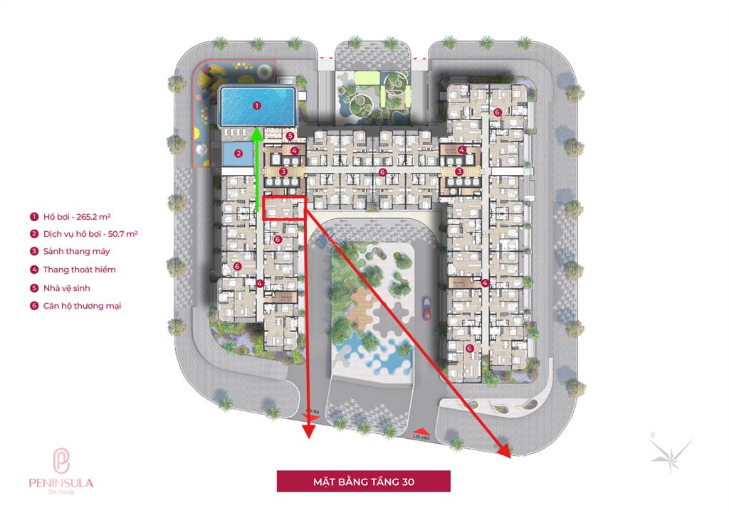Duy nhất 1 căn 1pn+ 45m2 ở tầng đẳng cấp nhất dự án peninsula  p230.12b  giá cạnh tranh
