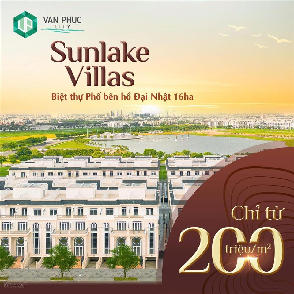 Sunlake villas vạn phúc city 33,9 tỷ đường lớn 25m, hướng nhìn sông sài gòn, nhà thô.  0937 266 ***
