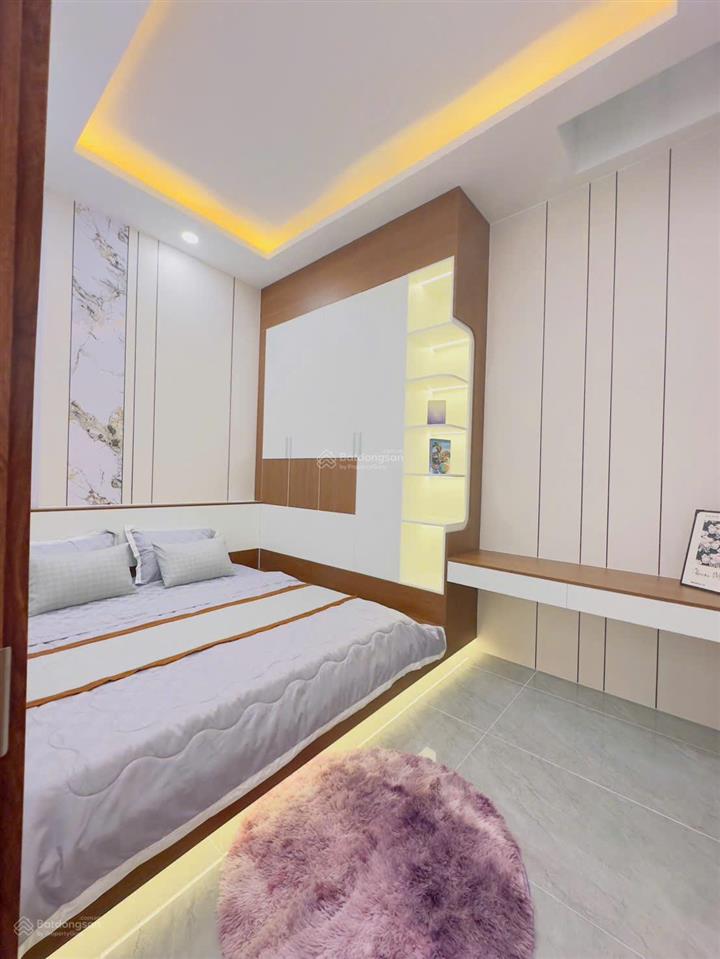 Nhà 59.6m2 lê quang định gần chợ gò vấp, xây 3 tầng, hẻm 6m, sổ hồng riêng