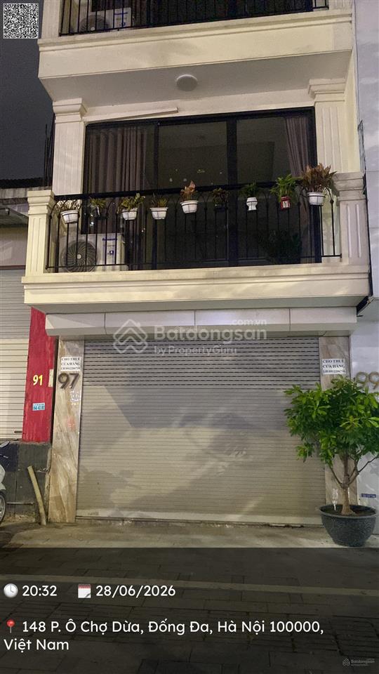 Cho thuê nhà mặt phố ô chợ dừa  q. đống đa, 65m2 x 4 tầng, mt 4.5m, giá 45 triệu, kd mọi mô hình