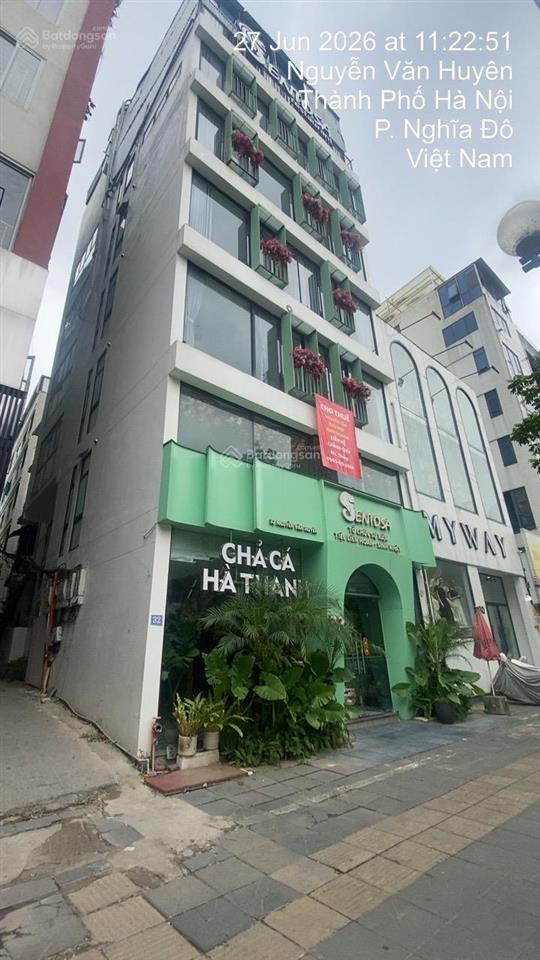 Cho thuê nhà mặt phố nguyễn văn huyên, cầu giấy 100m2 x 8 tầng, thang máy, pccc, kd mọi mô hình