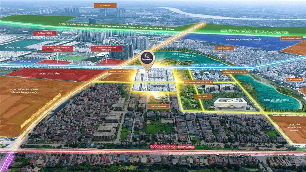 Chính chủ bán lại biệt thự eurowindow twin parks gia lâm 192m2 view công viên. đã có sổ