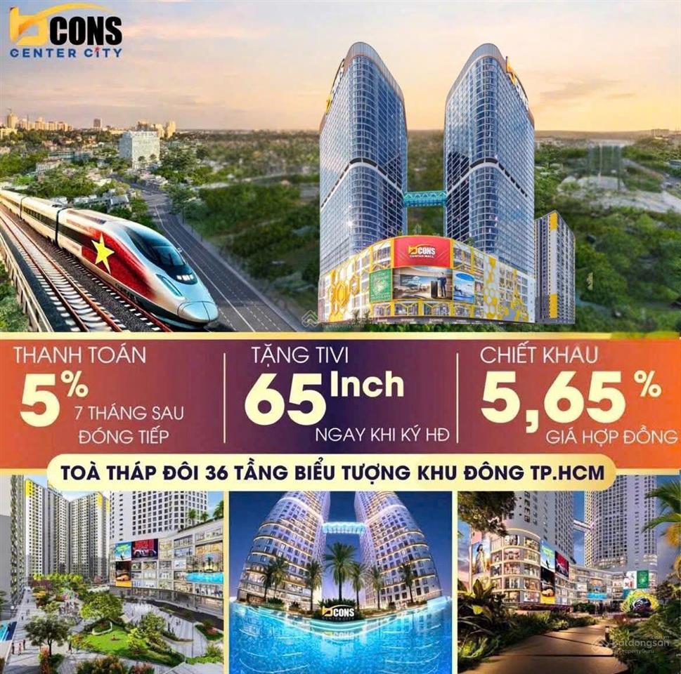 Bcons center city giá chỉ từ 2,9 tỷ trả trước 5% sở hữu căn hộ ngay làng đại học