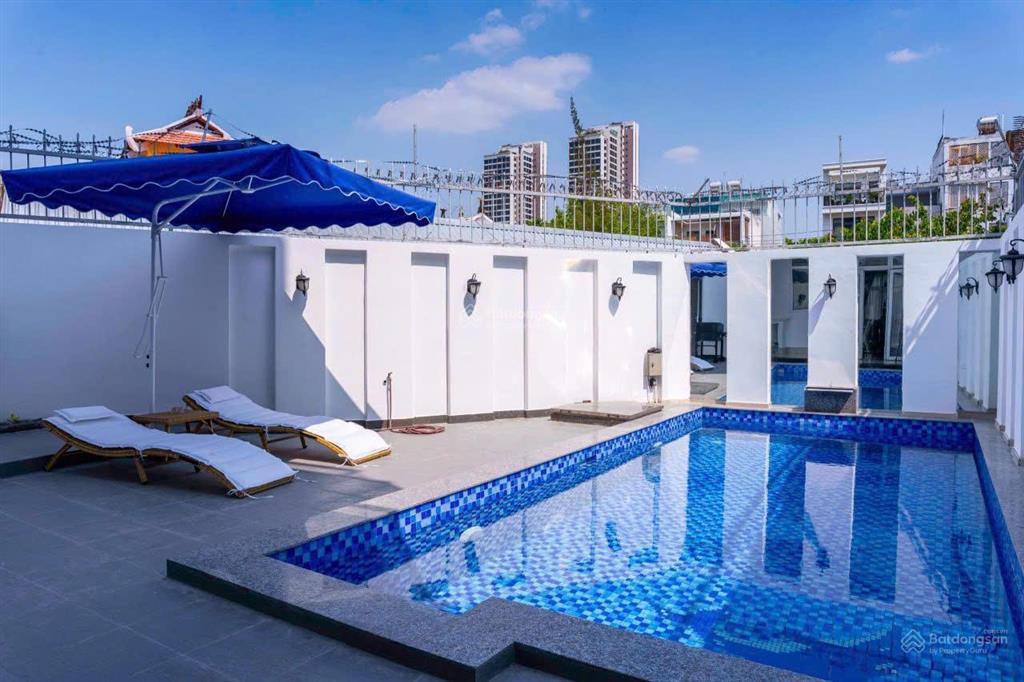 Biệt thự hồ bơi mt nguyễn bá huân, thảo điền| chỉ 165tr/m2| 4 tầng| 208m2 (7,5x 27m) hđt 90tr/tháng
