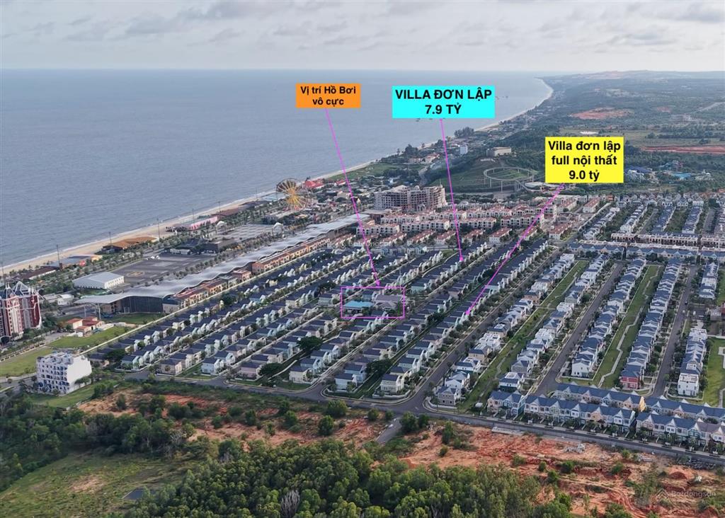 Biệt thự hạng sang xứng tầm view biển  kế hồ bơi vô cực